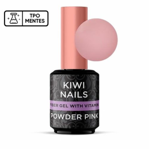 FIBER GEL WITH VITAMIN POWDER PINK- erősített géllakk alap alap