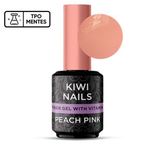 FIBER GEL WITH VITAMIN PEACH PINK- erősített géllakk alap