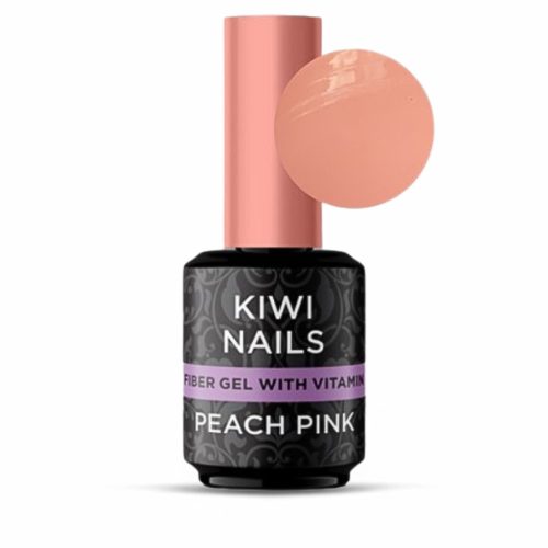 FIBER GEL WITH VITAMIN PEACH PINK- erősített géllakk alap