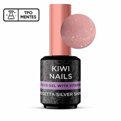 FIBER GEL WITH VITAMIN ROSETTA SILVER SHINE- erősített géllakk alap